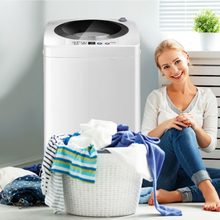 Afbeelding in Gallery-weergave laden, Costway Volautomatische Mini Wasmachine met Pomp en Display 3,5 kg - Mini Camping Wasmachine  -  Wit 43x43x75 cm